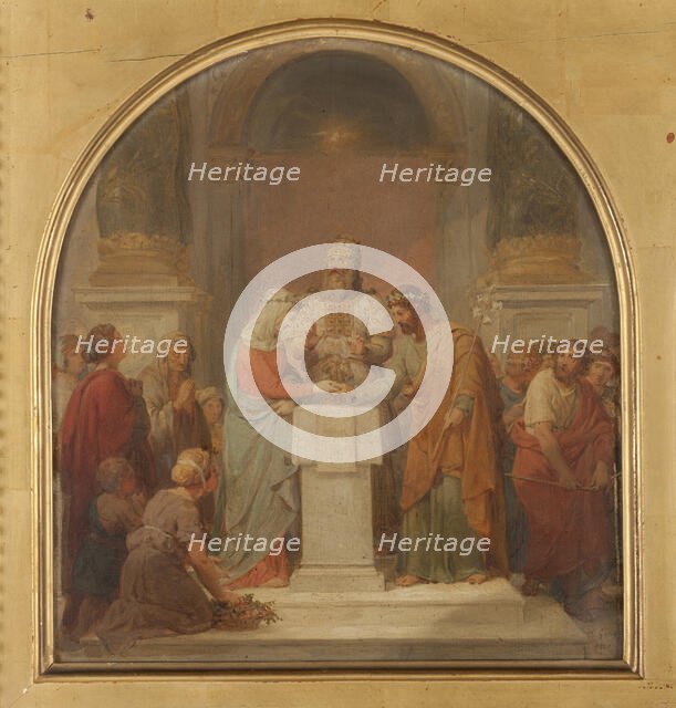 Esquisse pour l'église Saint-Nicolas-du-Chardonnet : Le Mariage de la Vierge, 1857. Creator: Nicolas-Louis-François Gosse.