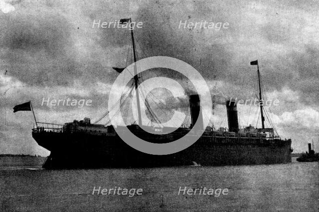 The Spanish-American War Preparations: the American liner "St. Paul"..., 1898. Creator: Stephen Cribb.