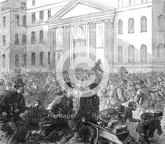 The Great Fire at Boston: excitement in State-Street - removal of papers and valuables, 1872. Creator: Unknown.