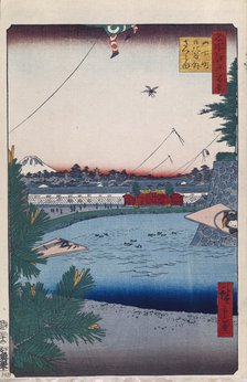 Hibiya and Soto-Sakurada from Yamashita-cho (One Hundred Famous Views of Edo), 1856-1858. Artist: Hiroshige, Utagawa (1797-1858)