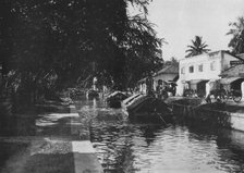 'Negombo Canal, Showing Padda Boats', c1890, (1910). Artist: Alfred William Amandus Plate.