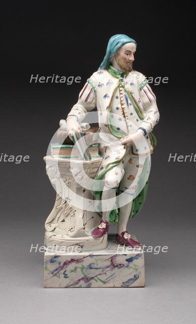 Figure of Geoffrey Chaucer, Staffordshire, c. 1790. Creator: Ralph Wood the Younger.