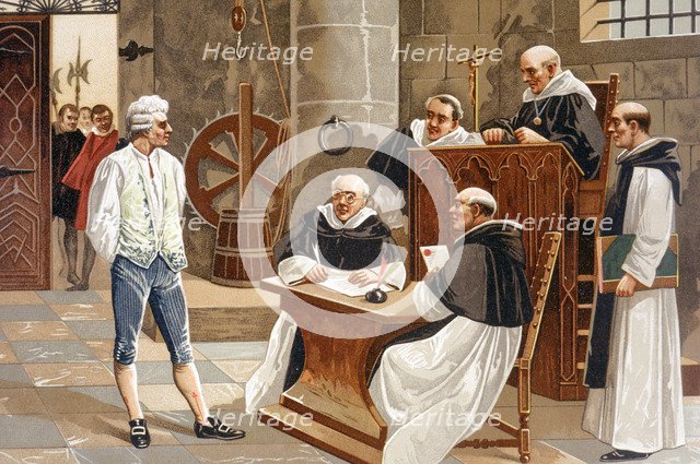 Judgment of the court of inquisition of Geneva to Spanish theologian Miguel Servet, condemning hi…