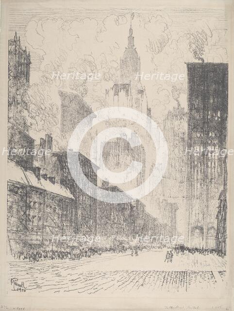 From Fulton Street, 1910. Creator: Joseph Pennell.