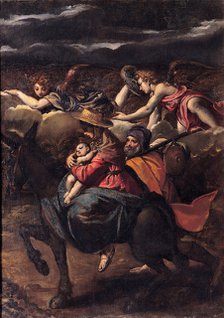 The Flight into Egypt, 1585. Artist: Scarsellino (Scarsella), Ippolito (1551-1620)