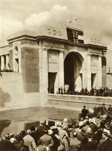 The Menin Gate is unveiled, Ypres, Belgium, 24 July 1927, (1935). Creator: Unknown.