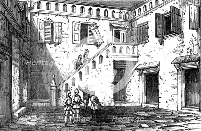 Inner courtyard of the King of Ashantee's Palace, 1874. Creator: Unknown.