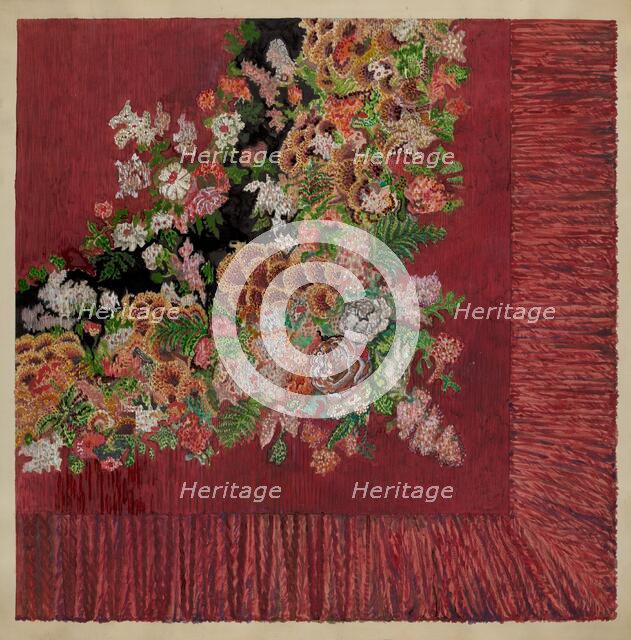 Table Cover (Chenille), c. 1936. Creator: Albert Eyth.