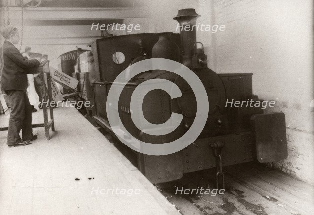 Men at the Landing Stage load the steam train, York, Yorkshire, 1895. Artist: Unknown