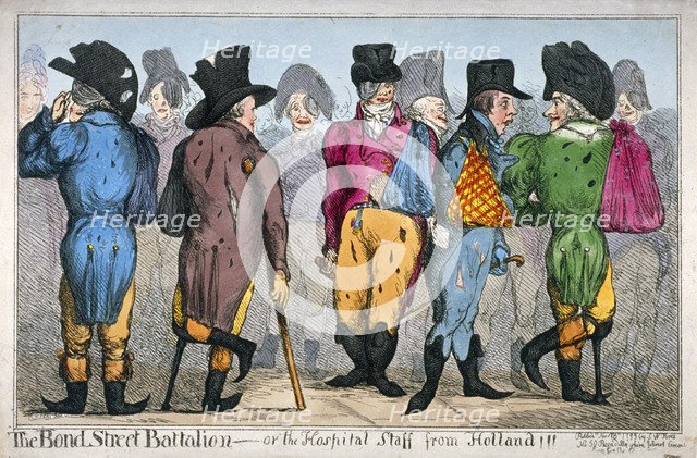 'The Bond Street battalion - or hospital staff from Holland!!!', 1799.    Creator: Anon.