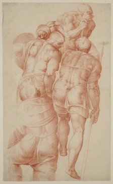 A Group of Soldiers from the Crucifixion of Saint Peter, after 1550. Creator: Unknown Italian; After Michelangelo Italian, 1475-1564.