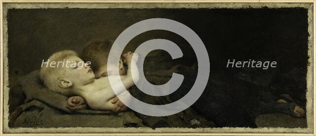 Un nid de misère, 1887. Creator: Fernand Pelez.