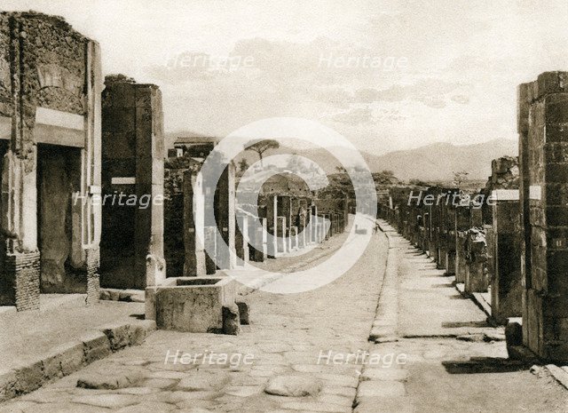 Strada dell' Abbondanza, Pompeii, Italy, c1900s. Creator: Unknown.