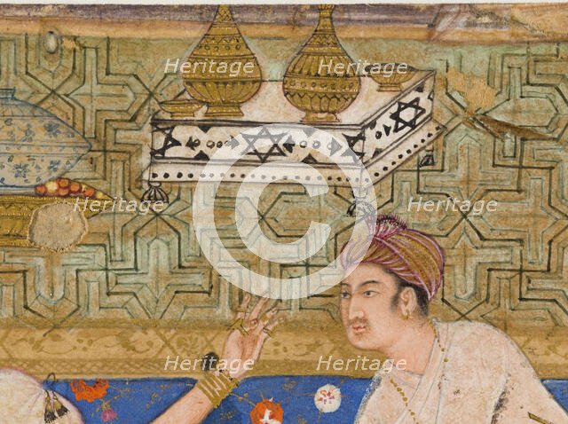 King Putraka in the Palace of the Beautiful Patali, From a Kathasaritsagara (image 2 of 2), c1590. Creator: Unknown.