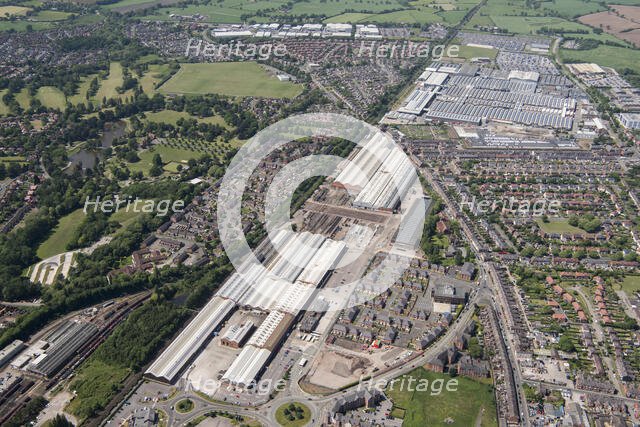 Crewe Railway Works and Bentley Motors car factory, Cheshire East, 2017. Creator: Damian Grady.