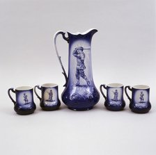 Set of beer mugs, c1900. Artist: Unknown