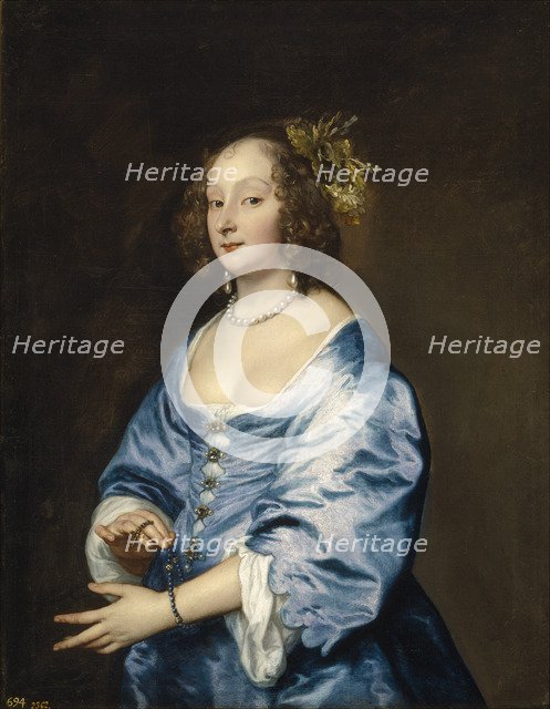 Portrait of Mary (née Ruthven), Lady van Dyck. Artist: Dyck, Sir Anthony van (1599-1641)