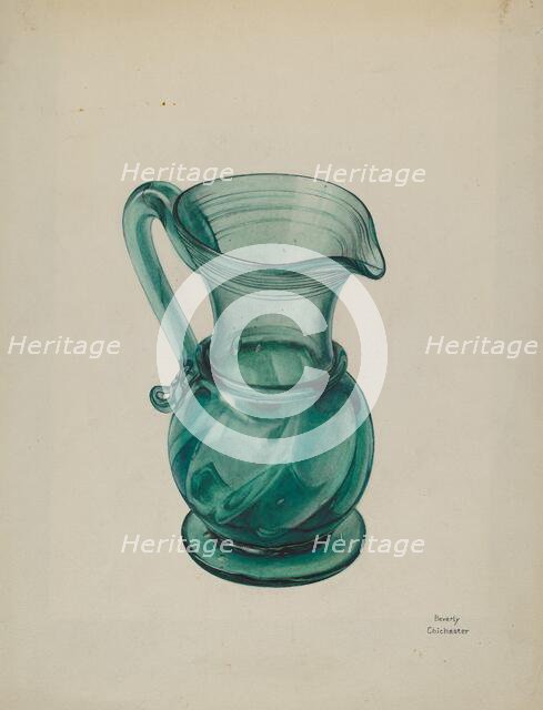 Pitcher, c. 1939. Creator: Beverly Chichester.