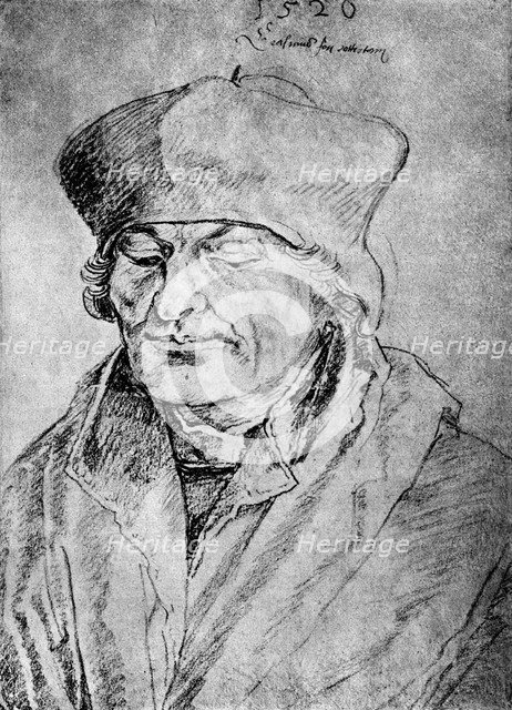 'Desiderius Erasmus', 1520, (1936). Artist: Albrecht Dürer
