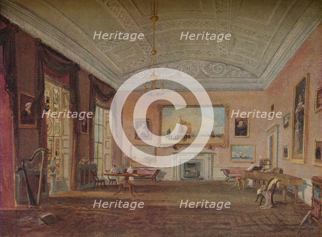 'Drawing Room, Farnley', 1818. Artist: JMW Turner.