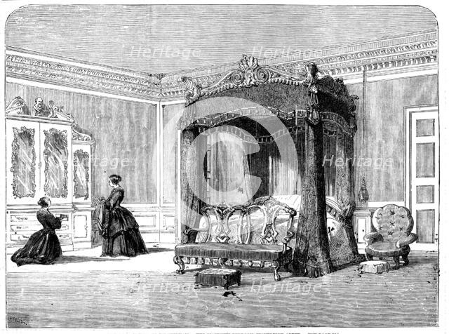 The Queen's Visit to Birmingham - Her Majesty's Bedroom, Stoneleigh Abbey, 1858. Creator: Unknown.