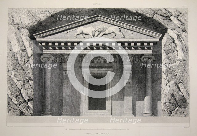 Myra - Tomb Cut in the Rock, pub. 1863 (lithograph). Creator: English School (19th Century).