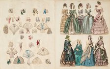 Costume plates, 1846-47. Creator: Unknown.