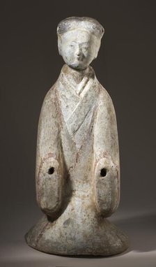 Funerary Sculpture of a Kneeling Entertainer, 206 B.C.-25 A.D.. Creator: Unknown.