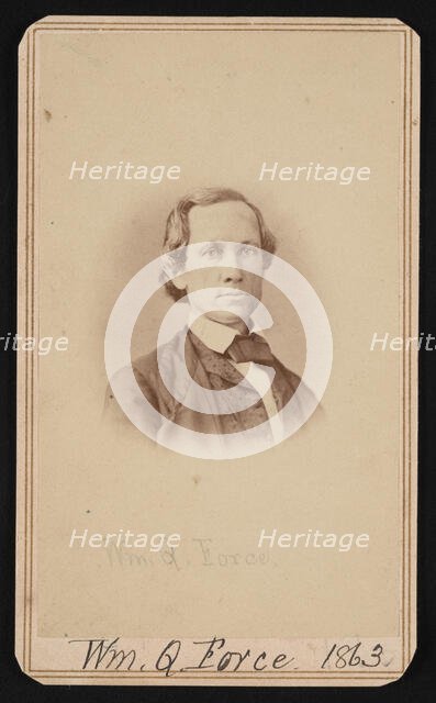 Portrait of William Quereau Force (1820-1880), June 1863. Creator: Alexander Gardner.