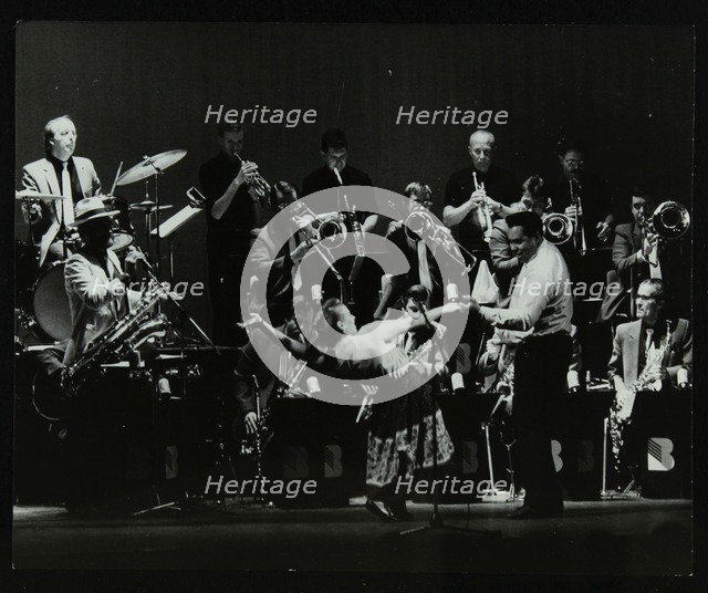 Swing Machine in concert at the Forum Theatre, Hatfield, Hertfordshire, 18 February 1986. Artist: Denis Williams