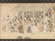 A Nenbutsu Gathering at Ichiya, Kyoto, from the Illustrated Biography of the Monk..., late 14th cent Creator: Unknown.