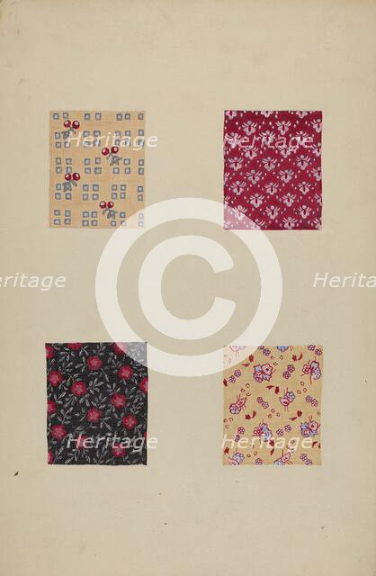 Quilt Patches, c. 1938. Creator: Katherine Hastings.