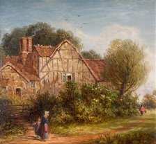 An English Cottage, 1880. Creator: William Henry Hill.