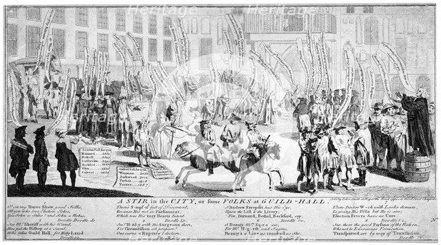 'A stir in the City, or some folks at Guild-hall', 1754. Artist: Anon