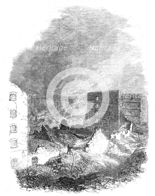 The Great Fire in Southwark: the ruins of Cotton's Wharf as seen from Tooley-Street, 1861. Creator: Unknown.
