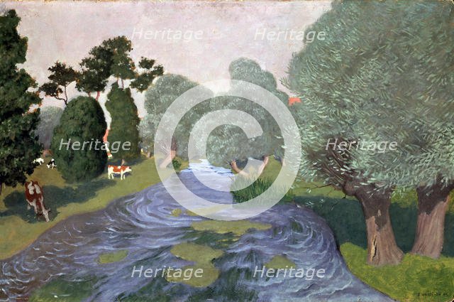 'Landscape in the Normandy, Arques-la-Bataille', 1903.  Artist: Felix Edouard Vallotton