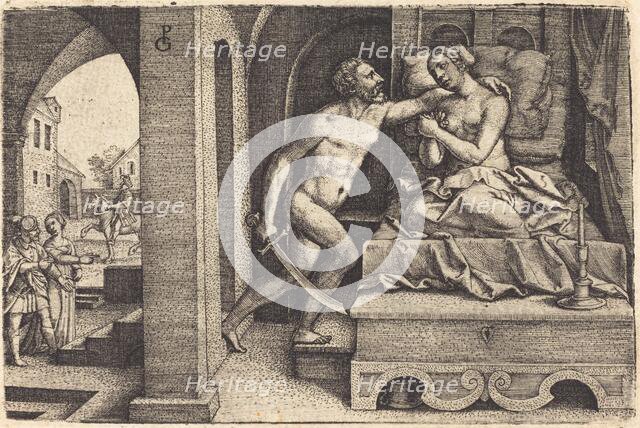 Tarquin and Lucretia. Creator: Georg Pencz.