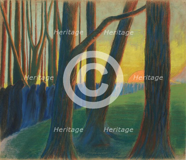 Funeral Symphony, 1903. Creator: Ciurlionis, Mikalojus Konstantinas (1875-1911).