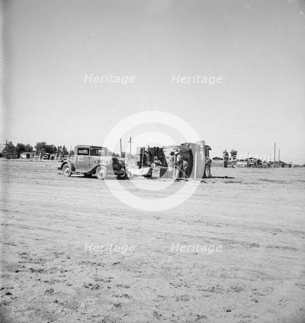 Housing of migratory field workers (Mexican)..., near Calipatria, Imperial Valley, California, 1939. Creator: Dorothea Lange.