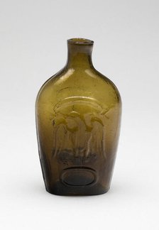 Flask, 1846/62. Creator: Granite Glass Works.