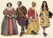 'Clothing during the Reigns of Charles I and II, and James II', (1640-1686), 1903, (1937). Creator: Sophie B Steel.