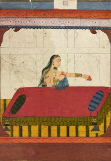A forlorn lover, fragment from a Rasamanjari, ca. 1710-ca. 1715. Creator: Golu.
