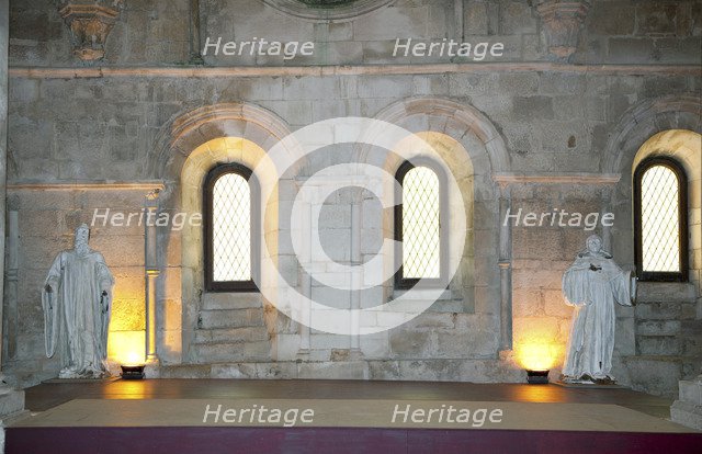 Statues in the refectory, Monastery of Alcobaca, Alcobaca, Portugal, 2009.  Artist: Samuel Magal