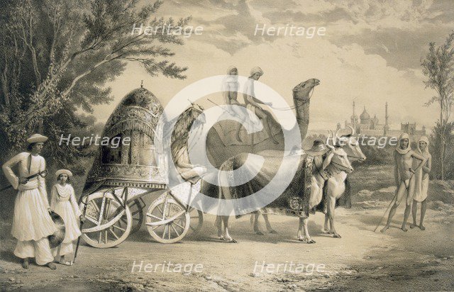 Harem Carriage of the King of Delhi, pub. 1858. Creator: A. Soltykoff (1806?1859).