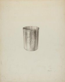 Silver Beaker, c. 1938. Creator: Palmyra Pimentel.