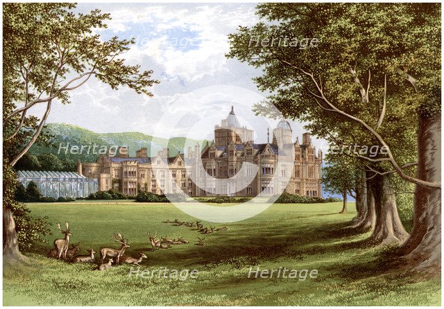 Holker Hall, Cumbria, home of the Duke of Devonshire, c1880. Artist: Unknown