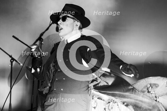 Dave Vanian, The Damned live at Alexandra Palace, London, Apr 2023. Creator: Annapaola Marchesani.