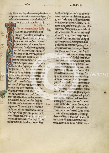 Decorated Initial I; New Testament (with Canons of Priscillian), about 1170. Creator: Unknown.