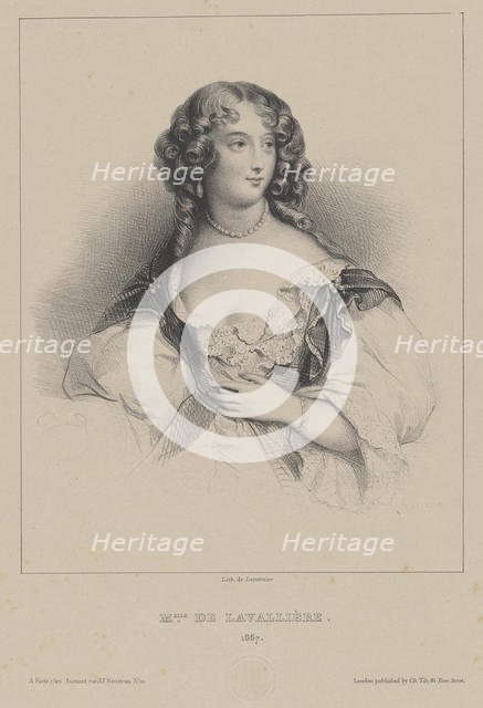 Louise de La Baume Le Blanc, Duchess of La Vallière (1644-1710), ca 1820. Creator: Anonymous.