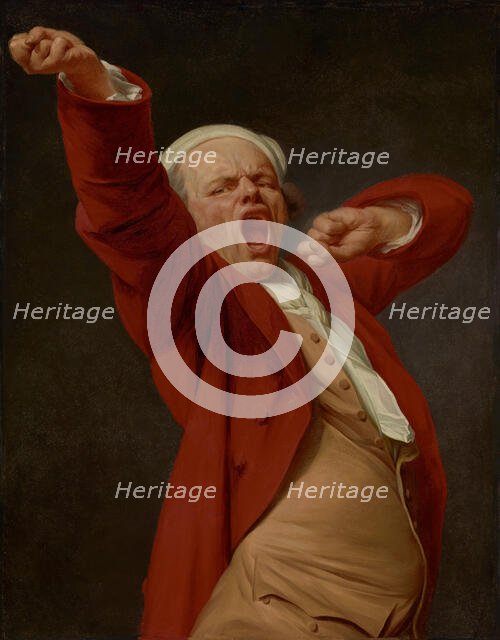 Self-Portrait, Yawning, by 1783. Creator: Joseph Ducreux.